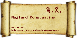 Majland Konstantina névjegykártya